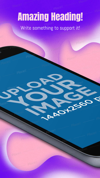 Google Play Screenshot Maker of an Angled Black Samsung Galaxy