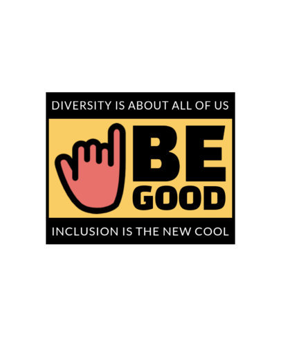 T-Shirt Design Template with American Hand-Sign Language-Themed Quotes