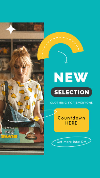 Instagram Story Design Template for a Vintage Clothing Store 