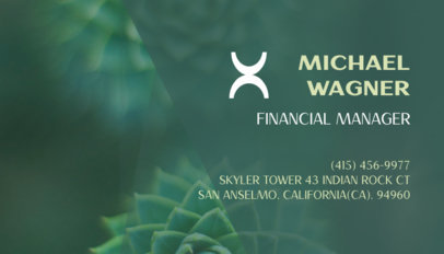 Business Card Template for a Financial Manager