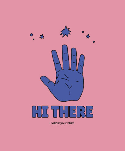 T-Shirt Design Creator Featuring a Waving Hand Graphic