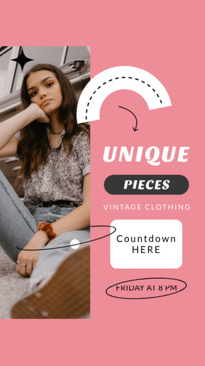 Instagram Story Design Maker for a Vintage Clothing Profile 4037b-el1