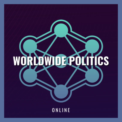 Podcast Cover Generator for a World Politics-Themed Show 4398g