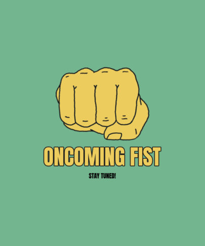 Trendy T-Shirt Design Generator Featuring a Fist Illustration 