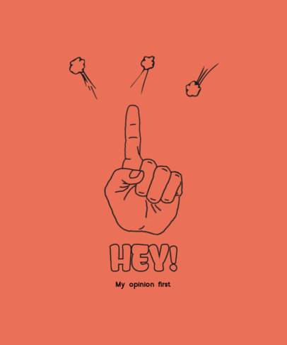 T-Shirt Design Maker Featuring a Hand with a Bold Quote