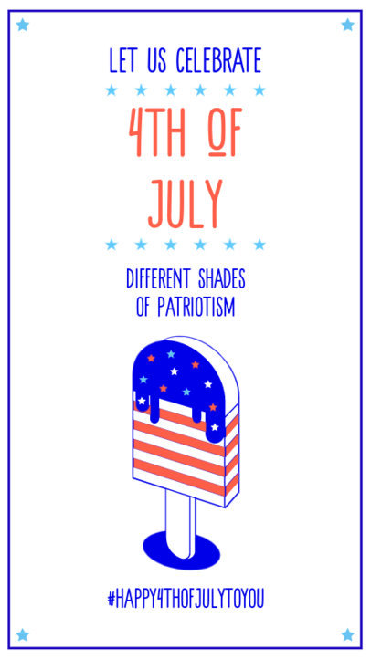 Instagram Story Generator to Celebrate 4th of July Featuring Patriotic Graphics 