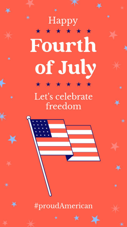 Instagram Story Template With a 4th of July Celebration Theme 