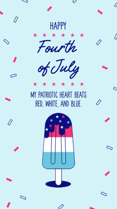 Instagram Story Template to Celebrate 4th of July Featuring a Patriotic Quote