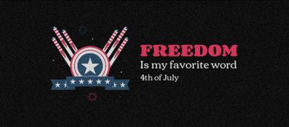Facebook Cover Maker Featuring a Freedom Quote for 4th of July 3755c