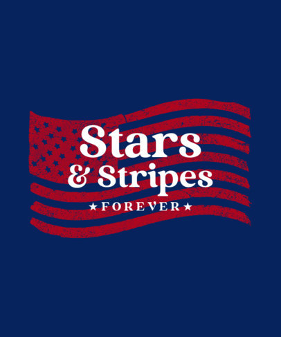 Independence Day T-Shirt Design Creator with a Quote and an American Flag Graphic