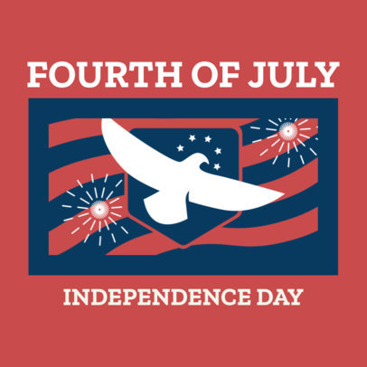 Instagram Post Generator for an American Independence Day with a Flying Dove Graphic