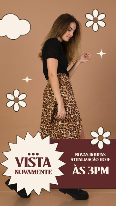 Instagram Story Generator for Clothing Shops Featuring Flower Graphics  4033b-el1