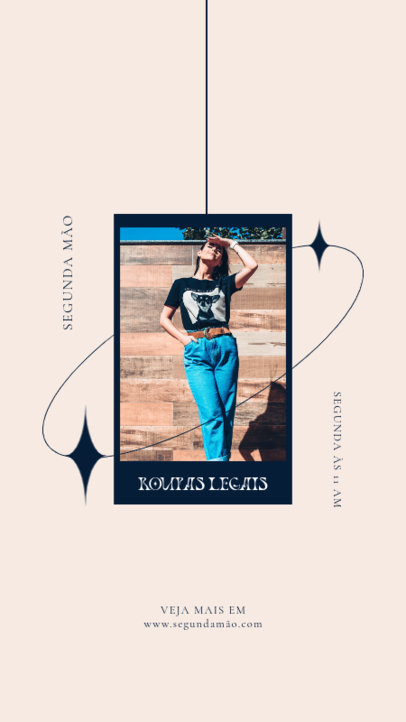 Instagram Story Design Generator with Pictures for a Clothing Brand 4035b-el1