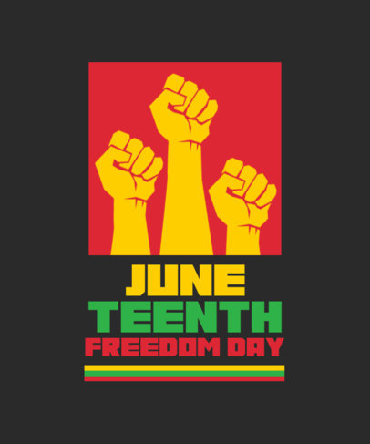 T-Shirt Design Maker Featuring Juneteenth-Themed Graphics 