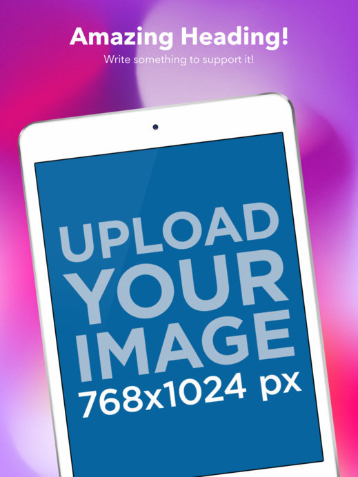 Screenshot Mockup Featuring the Frontal View of a White iPad iOS 
