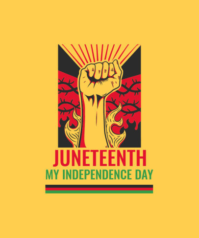 Illustrated T-Shirt Design Generator With a Juneteenth Theme 