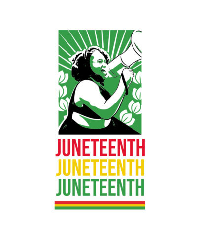 Juneteenth-Themed T-Shirt Design Maker Featuring a Woman Clipart