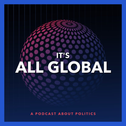 Podcast Cover Template Featuring a News & Politics Theme 4398h