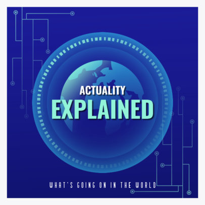 World Affairs Podcast Cover Generator 4398i