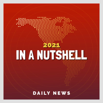 Podcast Cover Maker for Daily News Shows 4398j