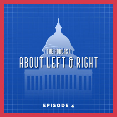 Political Podcast Cover Template 4398k