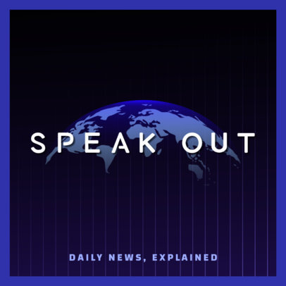 Podcast Cover Generator for a News Analysis Show 4398l