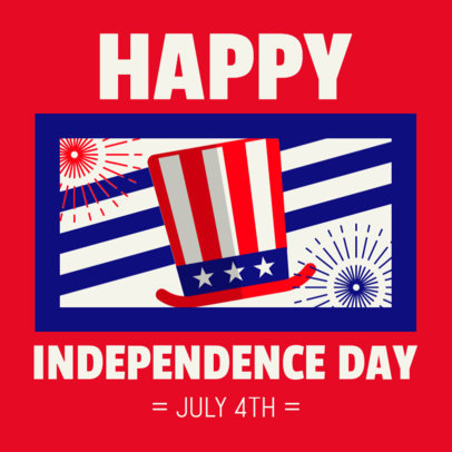 Instagram Post Creator Featuring an Uncle Sam's Top Hat Graphic 3753i