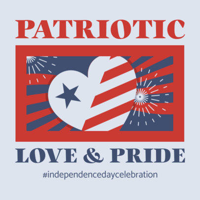 Patriotic Instagram Post Creator Featuring an American Pride Quote