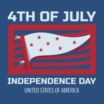 Instagram Post Maker Featuring a Patriotic 4th of July-Themed Quote