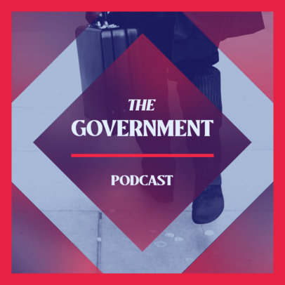 Podcast Cover Template for a Politics-Themed Show 4396a