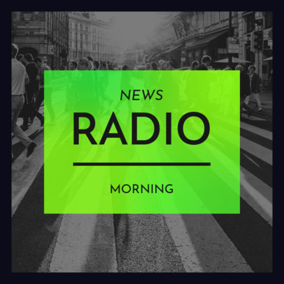 Podcast Cover Design Maker for a News Show 4396c