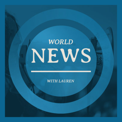 World News Podcast Cover Design Template With a Simple Layout 4396d