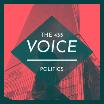News and Politics Podcast Cover Design Generator 4396e