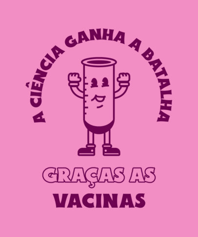Portuguese T-Shirt Design Creator with a Quote About the COVID Vaccine