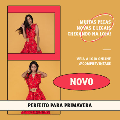 Instagram Post Generator for a Vintage Clothing Online Store 