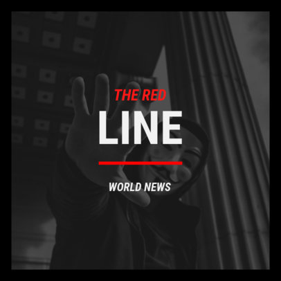 Political Podcast Cover Generator for an International Affairs Show 4396i