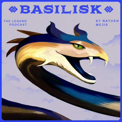 Illustrated Cover Maker for a Fantasy-Themed Podcast 3749d