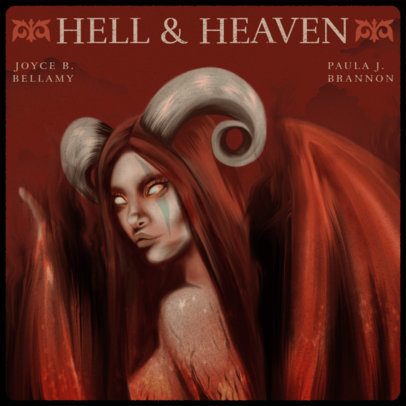 Podcast Cover Generator for a Horror Audiobook with a Demon Illustration 3749e