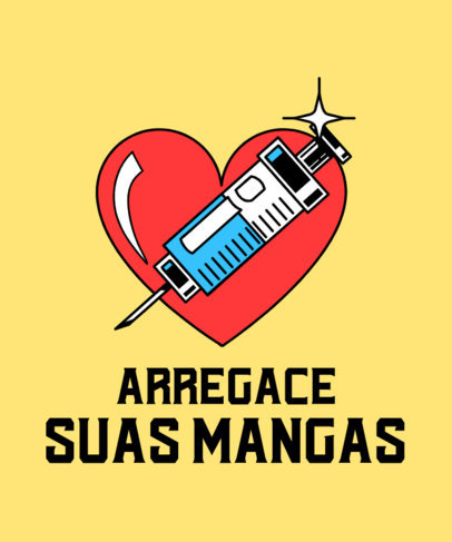 Illustrated T-Shirt Design Creator Featuring a Vaccine Syringe