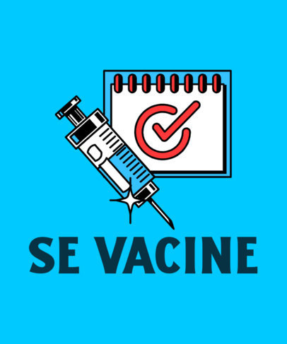 T-Shirt Design Maker with a Vaccination Theme Featuring a Sparkling Syringe