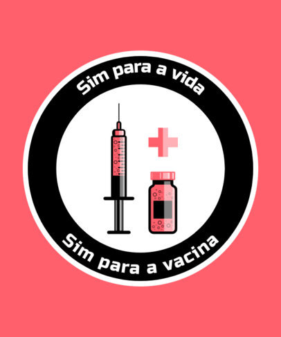 T-Shirt Design Template to Support the Vaccination Campaign
