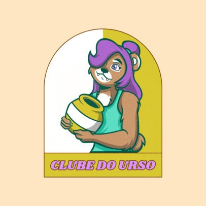 Logo Maker with a Furry Bear Character Graphic