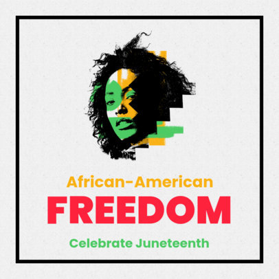 Instagram Post Design Maker With a Juneteenth Celebration Theme 3773c
