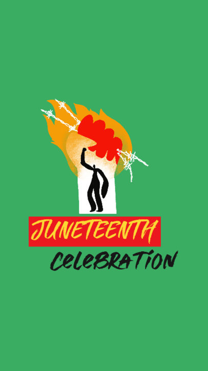 Illustrated Instagram Story Design Template With a Juneteenth Celebration Theme 3773b