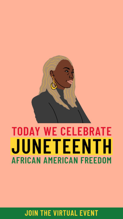 Instagram Story Maker to Announce a Juneteenth Virtual Event 3773c