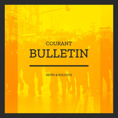 Podcast Cover Design Maker for News and Politics Shows 4396j