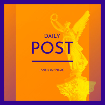 Podcast Cover Template for a Daily News Show