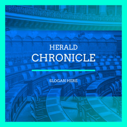 Minimal Podcast Cover Design Maker for Politics and News Shows 4396p