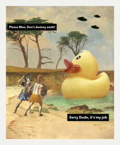 Funny T-Shirt Design Maker Featuring a Surreal Painting