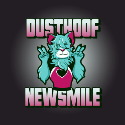 eSports Logo Template Featuring a Female Furry Character 